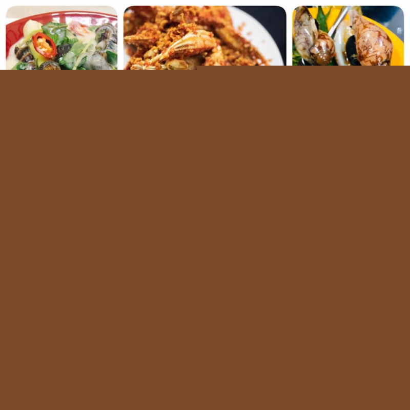 Một số món hải sản tại Ốc Bảo. Hình: Ốc Bảo Cần Thơ