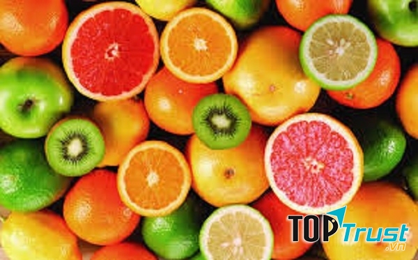 Ốc, trai, hến, cua + cà chua, ớt, cam, chanh