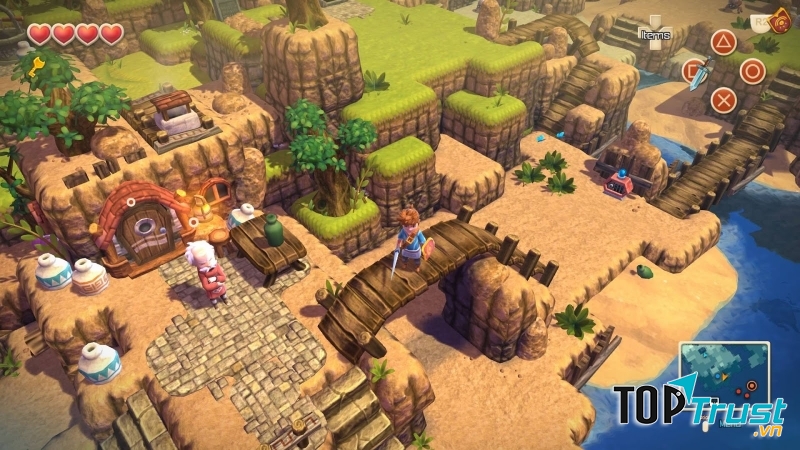 Oceanhorn có góc nhìn 2,5D cho phép người chơi thao tác khá mượt mà