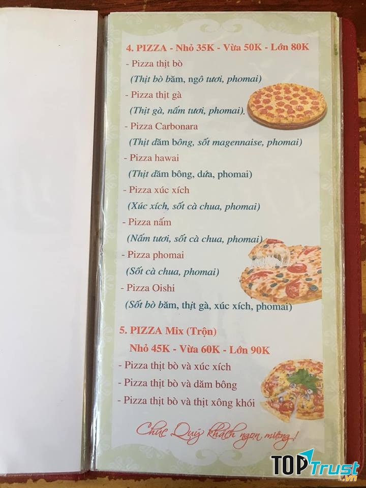Menu của Oishi Pizza