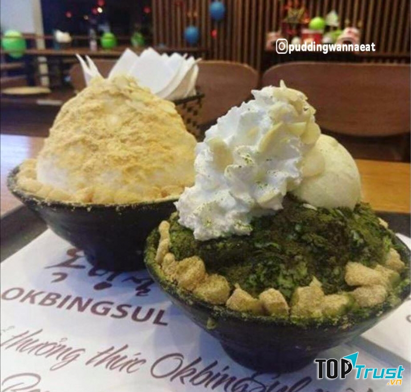 Okbingsul là một cái tên nổi bật với các món bingsu hấp dẫn mát lạnh chuẩn điệu Hàn Quốc tại Hà Nội
