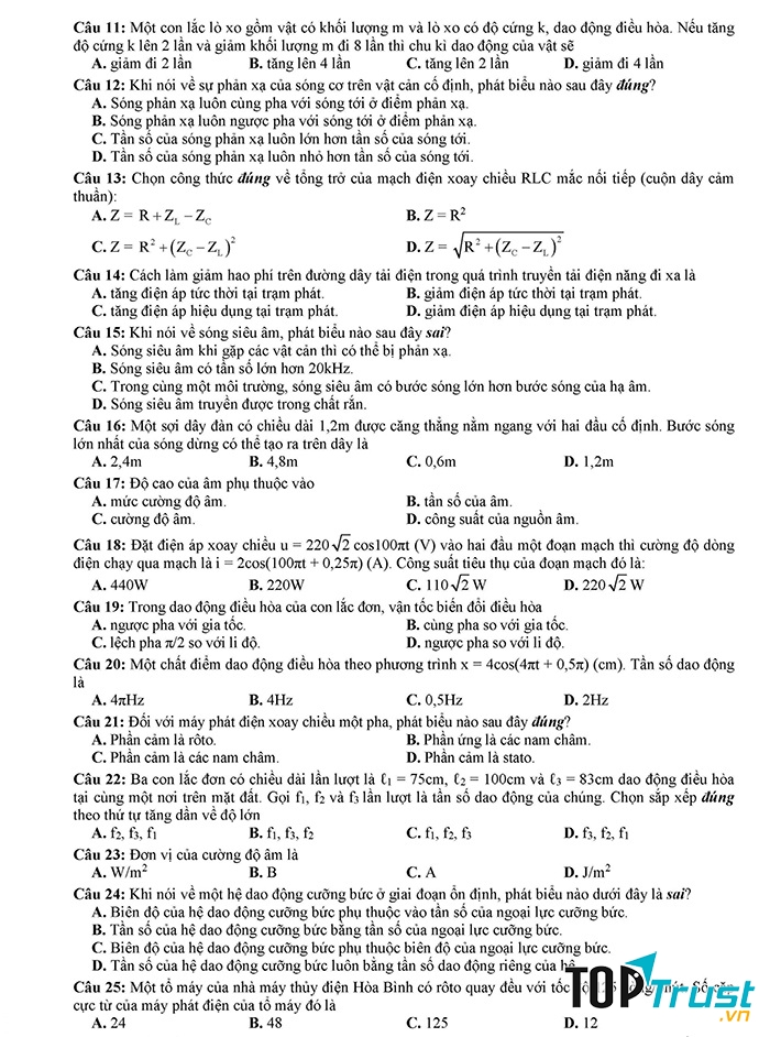 Nhiều đề thi được chọn lọc đặc sắc