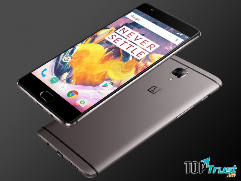 Mặt trước và sau của OnePlus 3T.