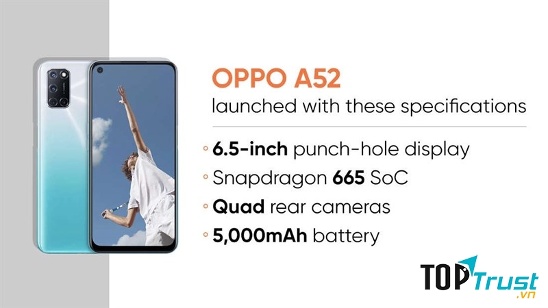 OPPO A52 dùng màn hình LCD