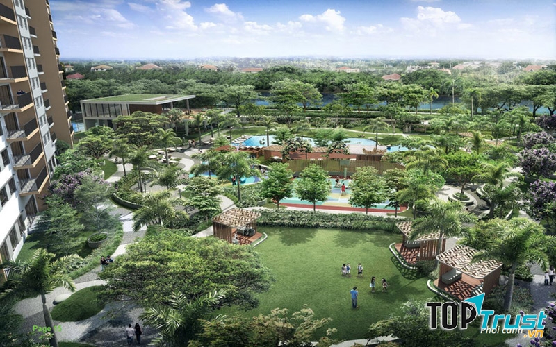 Không gian sống xanh của dự án Palm City