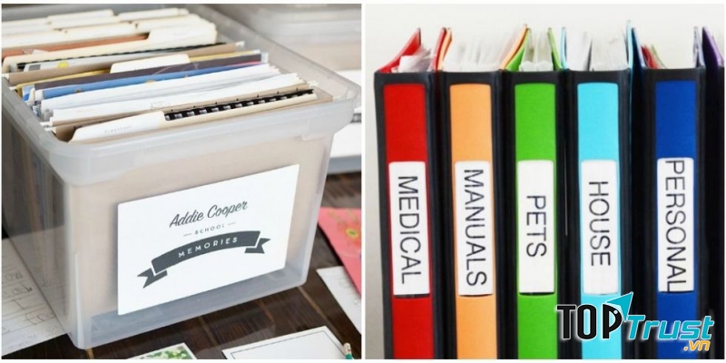 Xếp gọn giấy tờ, tài liệu