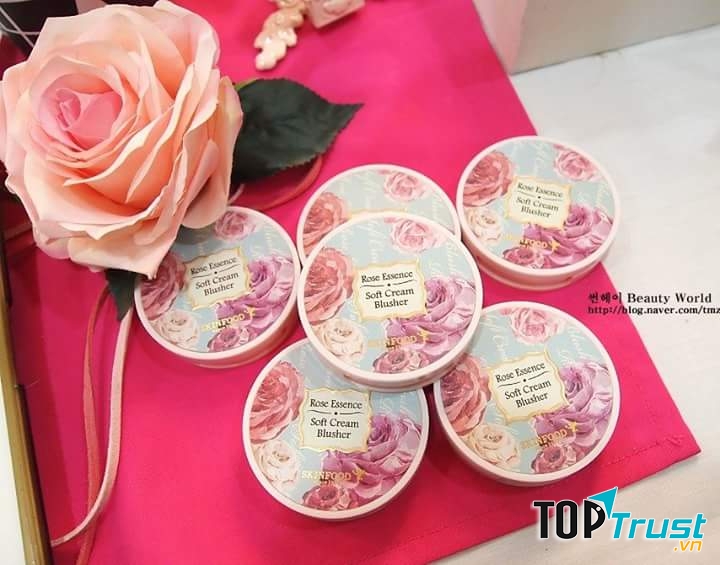 Phấn má hồng dạng kem Skinfood Rose Essence Soft Cream Blush