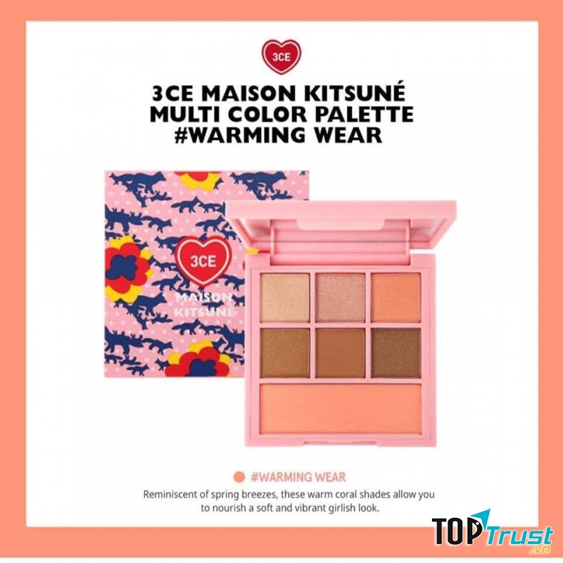 Phấn mắt 3CE Maison Kitsune Multi Color Palette