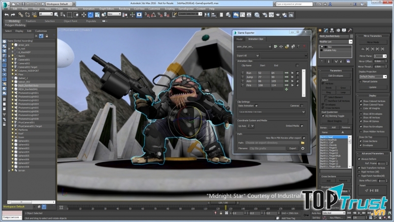 Giao diện phần mềm 3Dmax