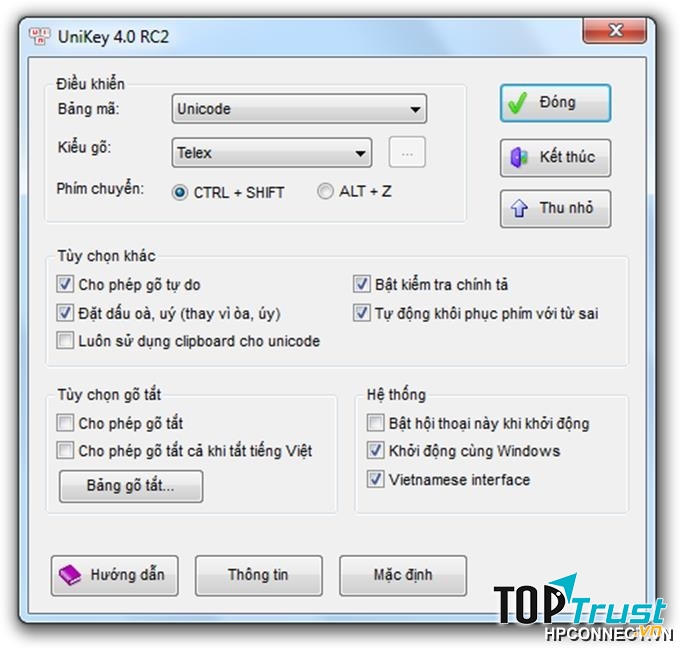 Phần mềm gõ Tiếng Việt - UniKey