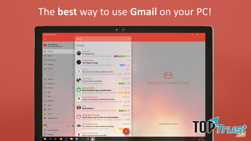 Gmail vẫn là ứng dụng mail tốt nhất trên thế giới