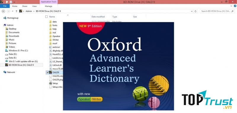 Phần mềm Oxford Dictionary