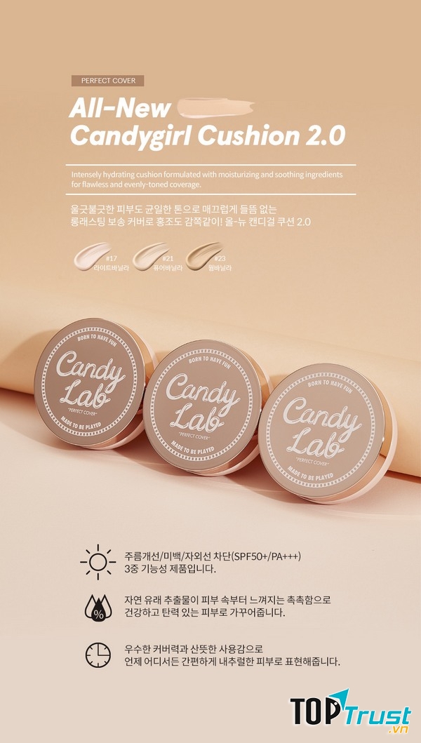 Phấn Nước CandyLab New Candy Girl Cushion 2.0 SPF50+ PA+++