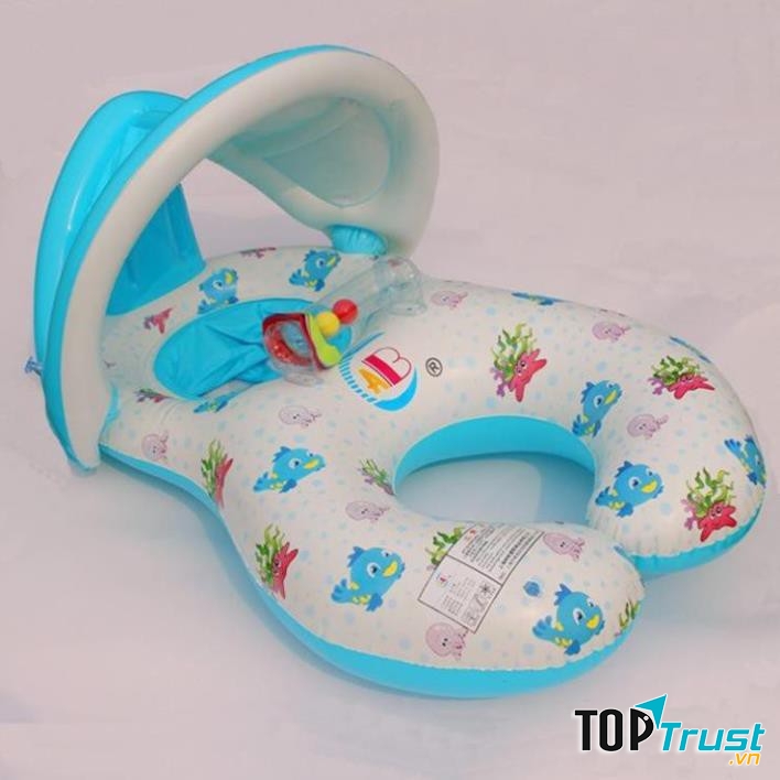 Phao bơi đôi cho mẹ và bé được làm từ chất liệu nhựa PVC vô cùng an toàn