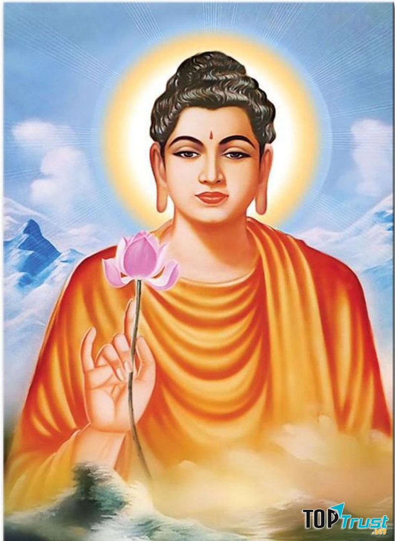 Phật Thích Ca Mâu Ni cầm hoa sen (Niêm hoa vi tiếu)