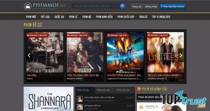 Website Phimmoi đẹp dễ nhìn cập nhập những bộ phim hay
