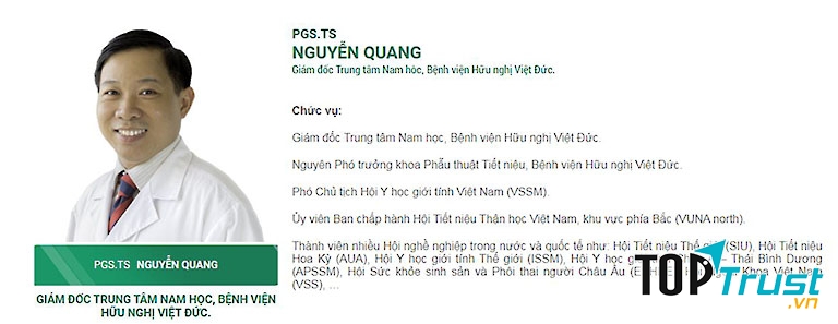 Phó Giáo sư, Tiến sĩ Nguyễn Quang