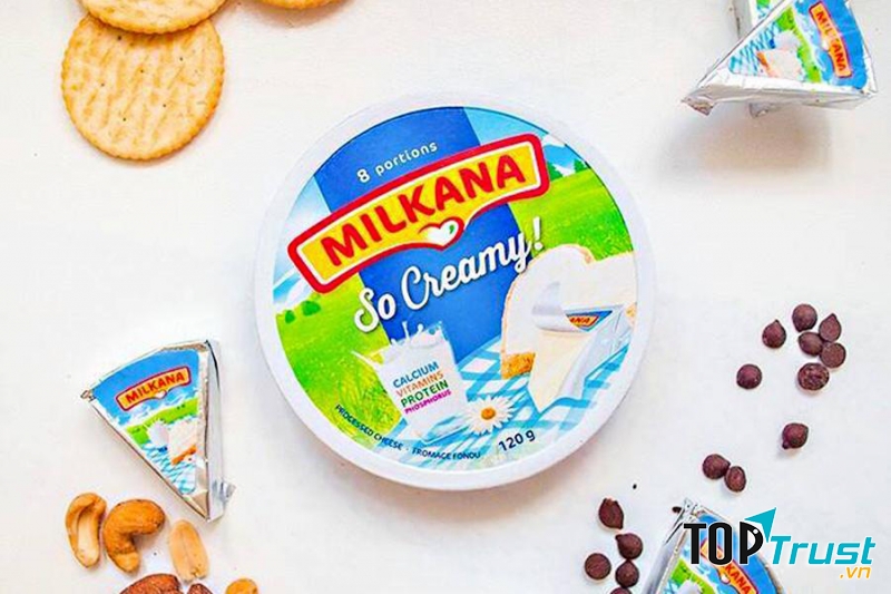 Phô mai Milkana có hàm lượng can xi gấp 6 lần sữa