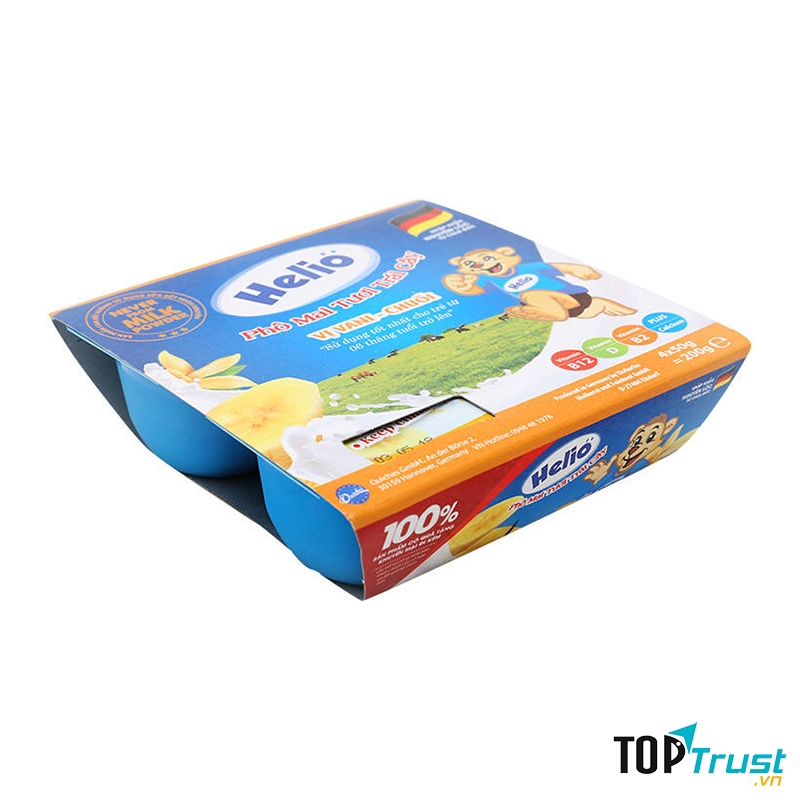 Phô mai tươi trái cây vị vani chuối Helio