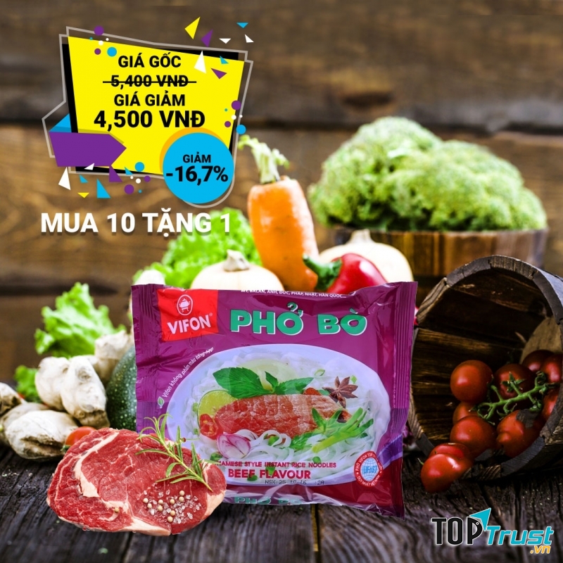 Hình quảng cáo của Phở Vifon