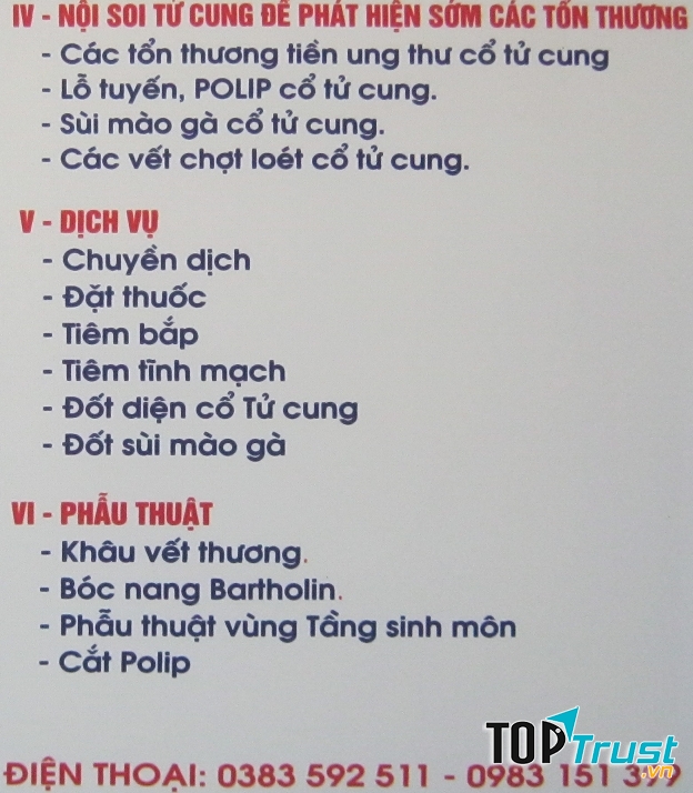 Nội quy phòng khám sản phụ khoa, Đa khoa - BS, Ths Đặng Thị Ngọc