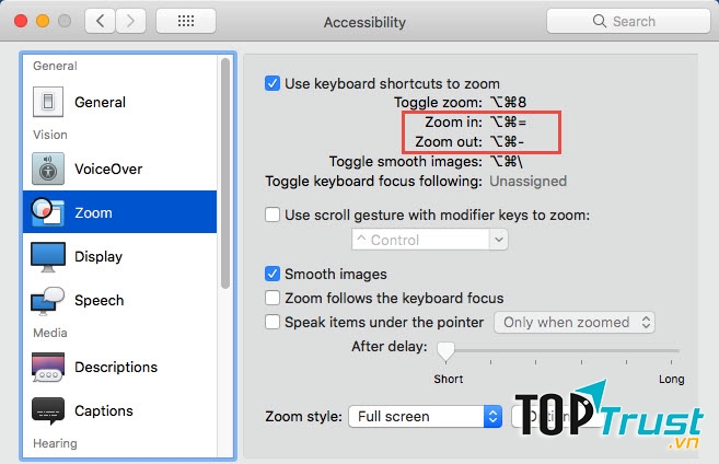 Phóng to/thu nhỏ màn hình với combo phím tắt