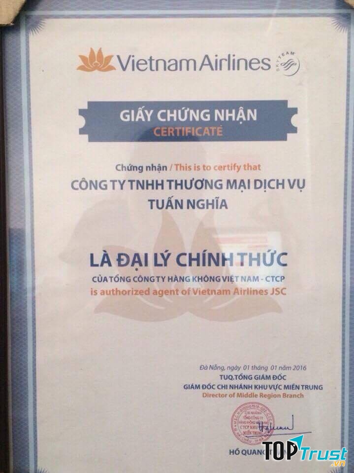 Phòng Vé Máy Bay Tuấn Nghĩa