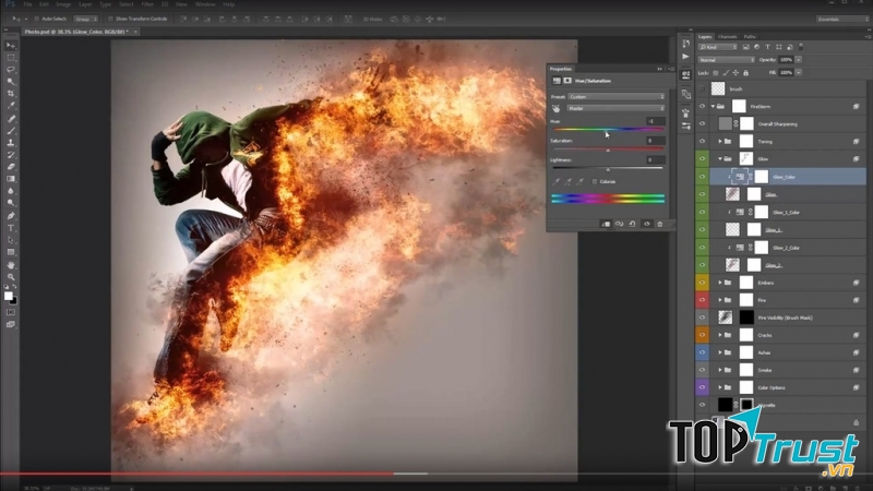 Giao diện và hình ảnh tạo bởi Photoshop
