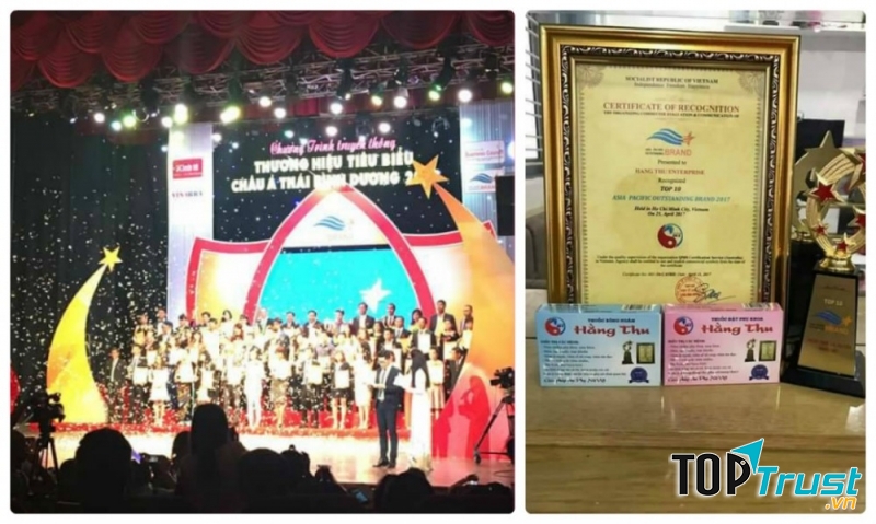 Hằng Thu đạt giải thưởng thương hiệu tiêu biểu hội nhập Châu Á Thái Bình Dương