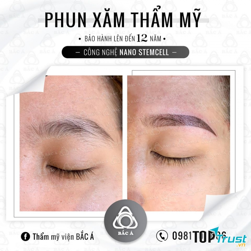 Phun xăm chân mày tại Bắc Á Cần Thơ
