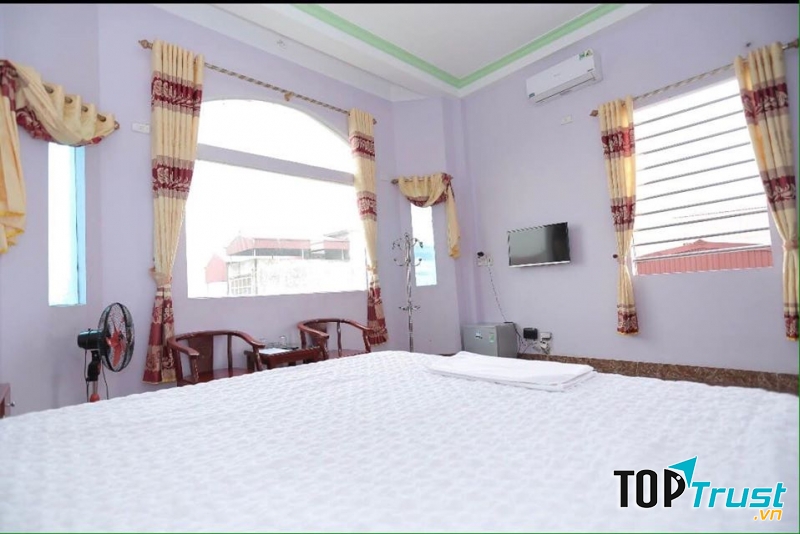 Phòng nghỉ thoáng mát, sạch sẽ