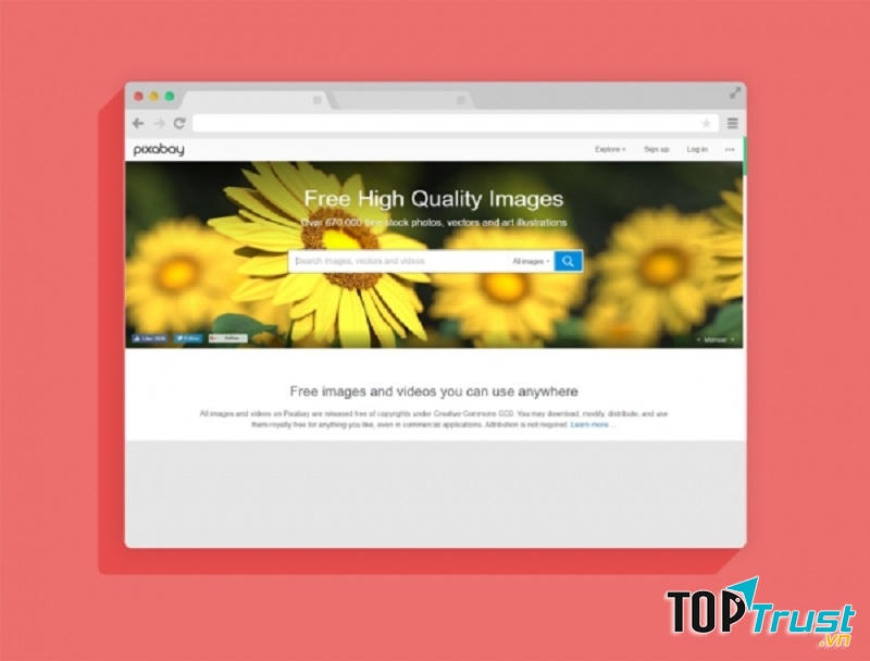 Giao diện trang Pixabay