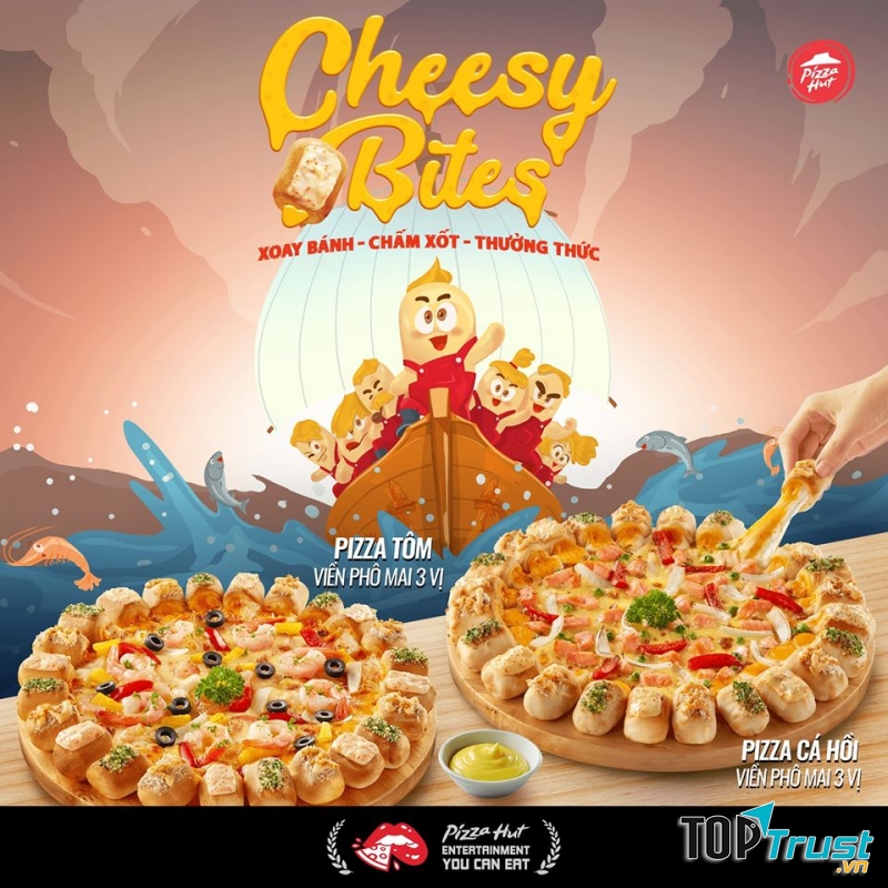 Đặc biệt là sự kết hợp cùng phô mai, mang đến những phiên bản thơm ngon khó cưỡng