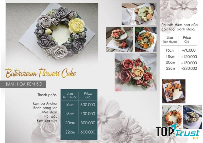 Mỗi một đường vẽ hay bông kem đều được làm rất chỉn chu, mang là sự hài hoà về màu sắc và hình ảnh.