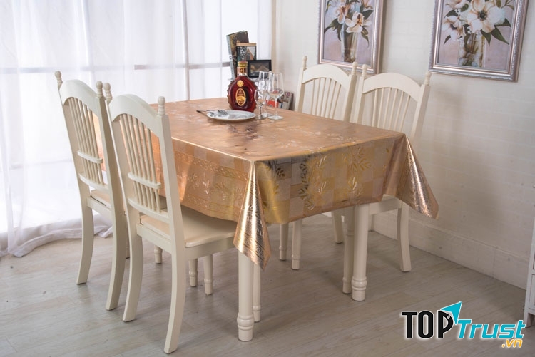 Khăn trải bàn bằng vải PVC