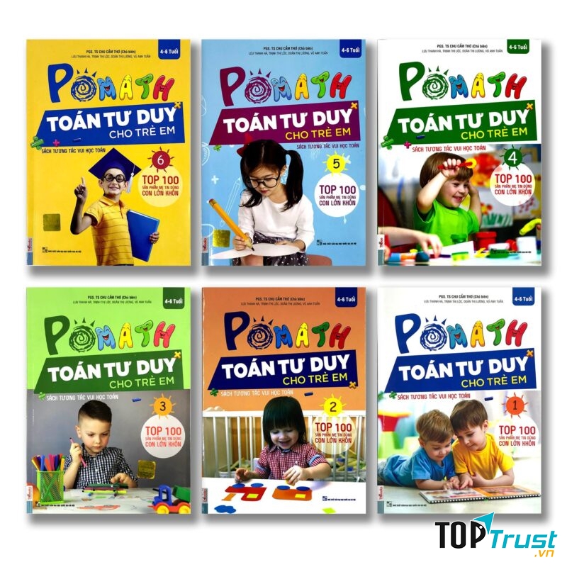 Toán tư duy cho trẻ em Pomath (6 cuốn)