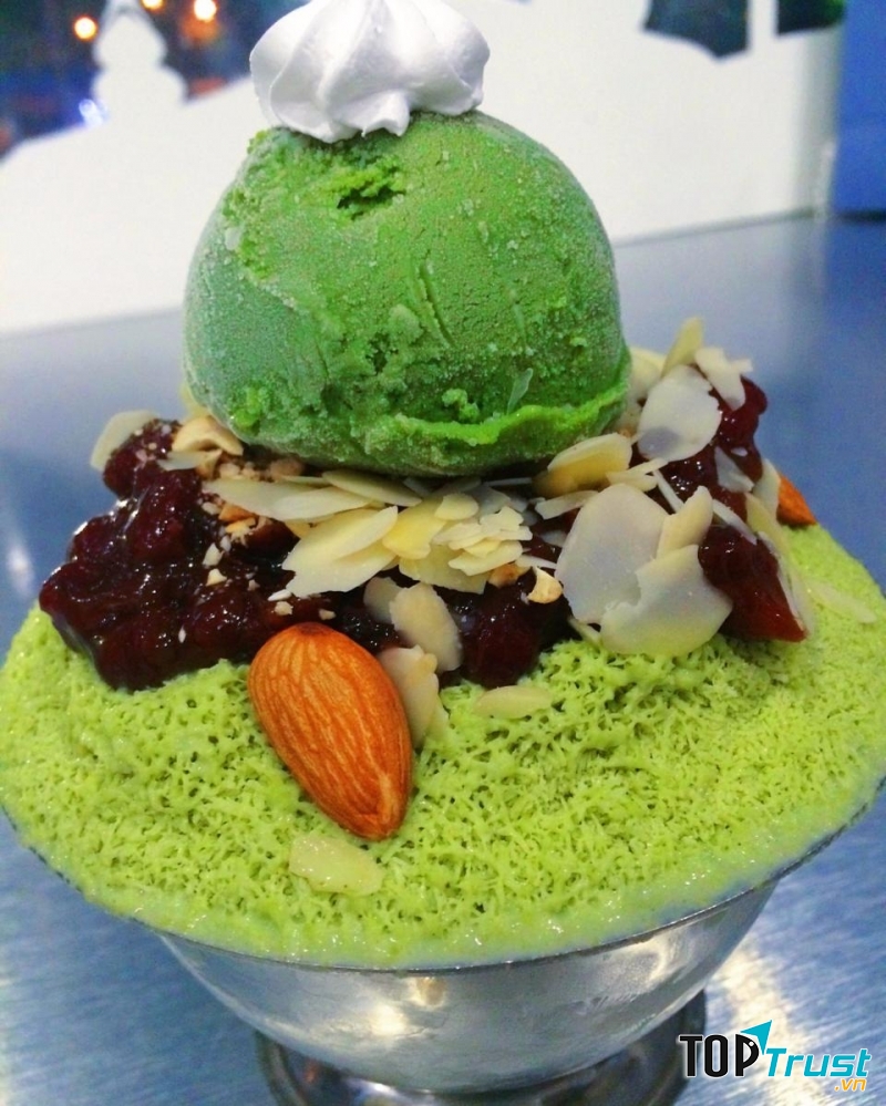 Patbingsu trà xanh