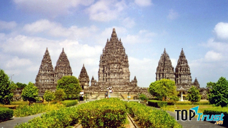 Chùa Prambanan ở Indonesia.