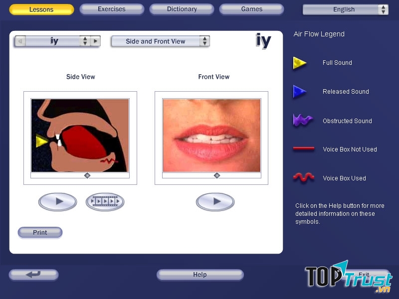 Pronunciation Power dạy cách nói tiếng Anh đúng ngữ điệu, hỗ trợ thu âm giọng nói của bạn để kiểm tra bạn nói có đúng không