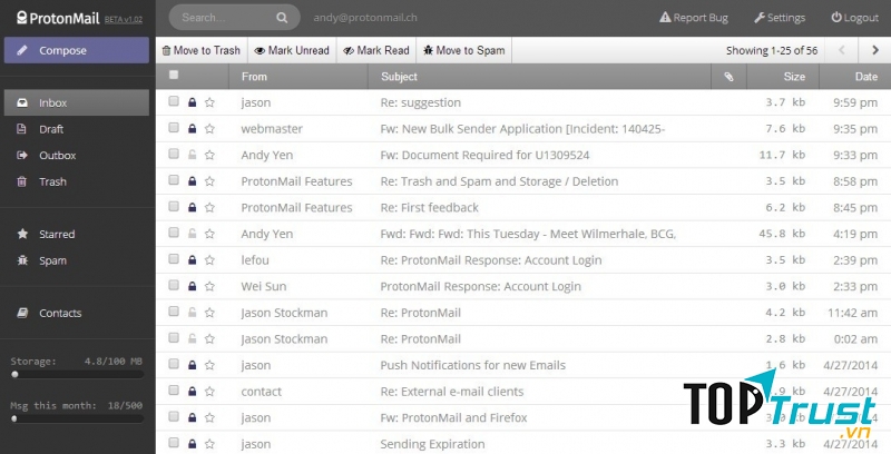 ProtonMail - một trong những dịch vụ email có độ bảo mật cao nhất thế giới