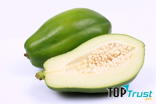 Papain trong đu đủ xanh sẽ phá hủy bào thai