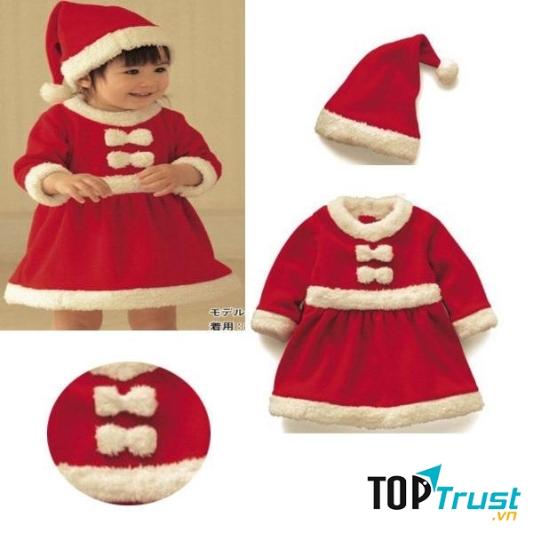 Quần áo ông già Noel là bộ đồ được các bé thích nhất trong dịp Giáng Sinh