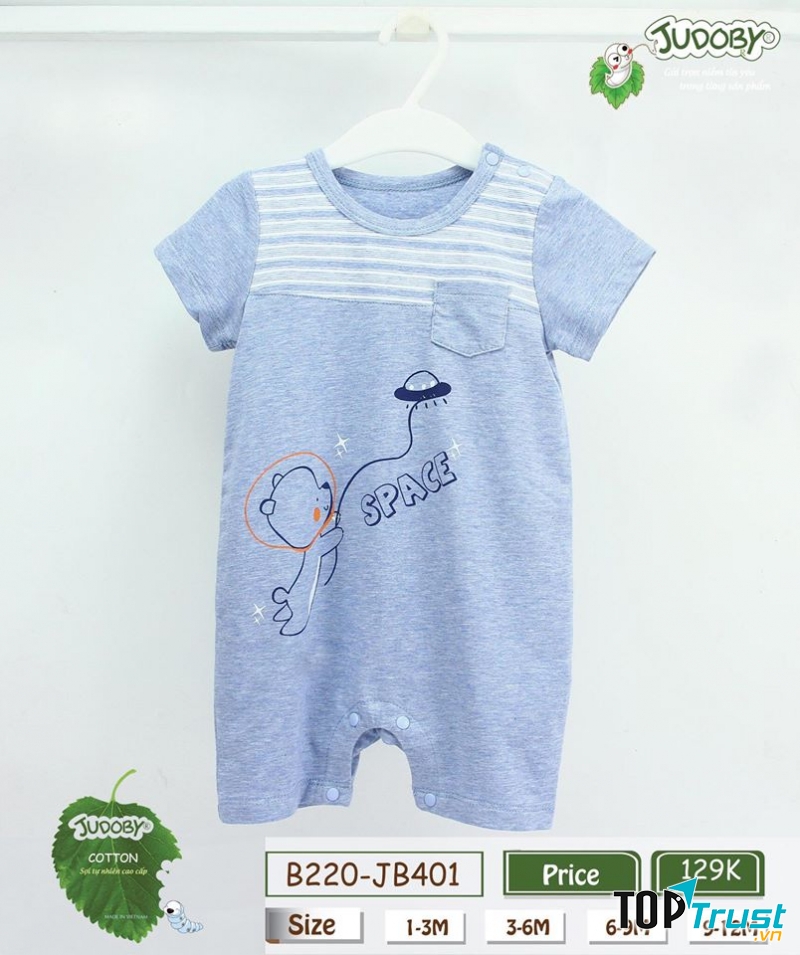 Đồ sơ sinh liền bé trai. Chất liệu mềm mại, thấm mồ hôi