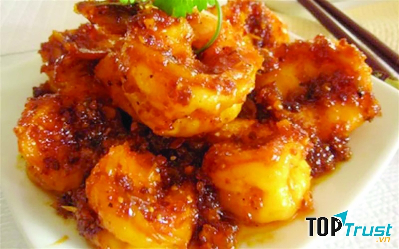 Món Tôm kho tàu của Quán Ba Chấm