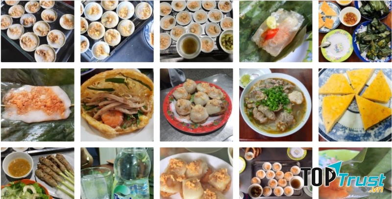 Món bánh tại quán bà Đỏ