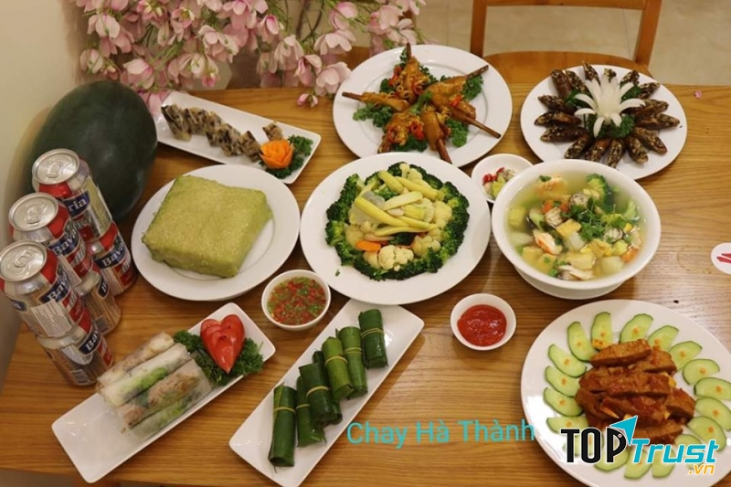 Một số món chay trong thực đơn quán
