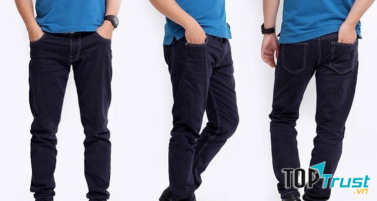 Quần jeans nam ống côn