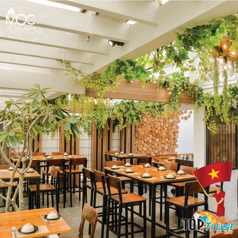Mộc Quán được thiết kế theo phong cách hiện đại, trẻ trung, thoáng đãng
