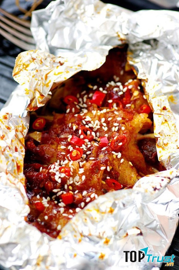 Món ăn được nướng trong giấy bạc