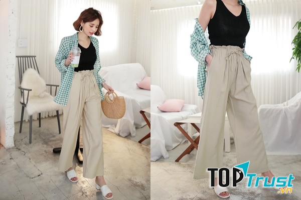 Phối cùng quần ống rộng